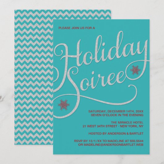 Vakantie voor feestdagen Soiree Sparkle kerstparty Kaart (Voorkant / Achterkant)