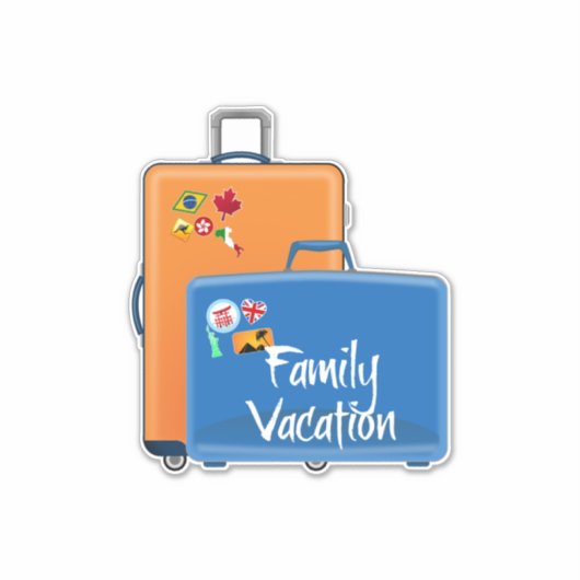Vakantie voor het gezin, Geschakkassen klaar, Sticker (Voorkant)
