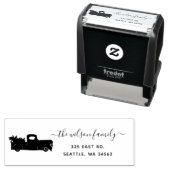 Vakantie voor kerstboomtruck Terug Adres Zelfinktende Stempel (In situ)