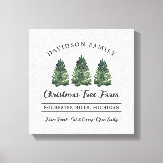 Vakantie voor kerstboomvakantie voor aangepaste fa canvas afdruk (Voorkant)
