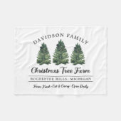 Vakantie voor kerstboomvakantie voor aangepaste fa fleece deken (Voorkant (Horizontaal))