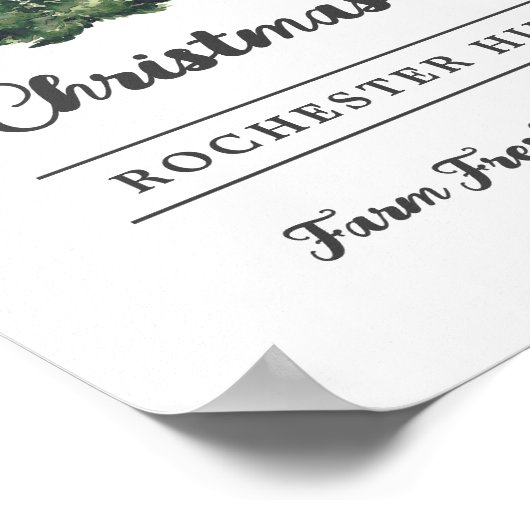 Vakantie voor kerstboomvakantie voor aangepaste fa poster (Hoek)