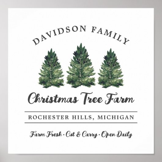 Vakantie voor kerstboomvakantie voor aangepaste fa poster (Voorkant)