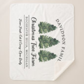 Vakantie voor kerstboomvakantie voor aangepaste fa sherpa deken (Voorkant)