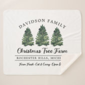 Vakantie voor kerstboomvakantie voor aangepaste fa sherpa deken (Voorkant (horizontaal))