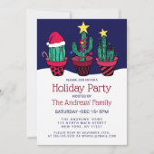 Vakantie voor kerstboomverlichting in Cute Cactus Kaart (Voorkant)