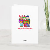 Vakantie voor kerstkinderen in Carolers Kaart (Achterkant)