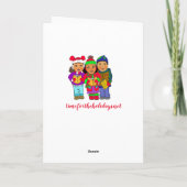 Vakantie voor kerstkinderen in Carolers Kaart (Achterkant)