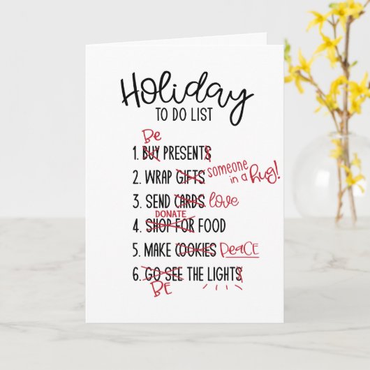 Vakantie voor kerstmis kaart (Gele Bloem)