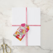 Vakantie voor Merry & Bright Fun Colorful Confetti Cadeaulabel (Met Touw)