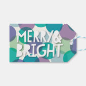 Vakantie voor Merry & Bright Fun Colorful Confetti Cadeaulabel (Voorkant (Horizontaal))