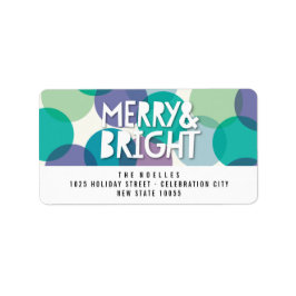 Vakantie voor Merry & Bright Fun Colorful Confetti Etiket