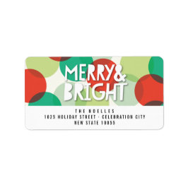 Vakantie voor Merry & Bright Fun Colorful Confetti Etiket