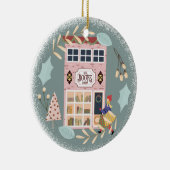 Vakantie voor moderne leessenclub keramisch ornament (Rechts)