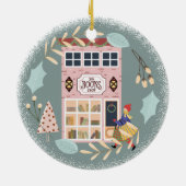 Vakantie voor moderne leessenclub keramisch ornament (Achterkant)