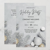 Vakantie voor ornamenten en pine Leaves Kaart (Voorkant / Achterkant)