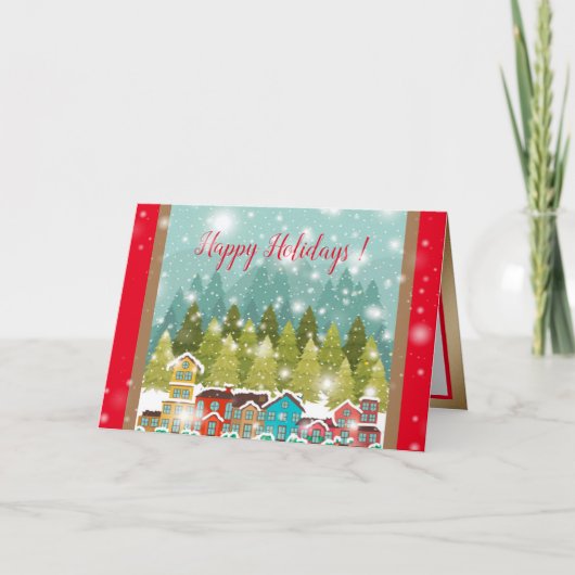 Vakantie voor prettige kerstWenskaarten Feestdagen Kaart (Voorkant)