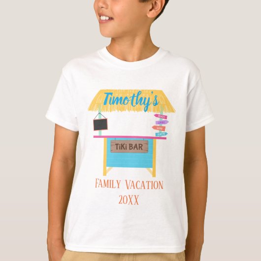 Vakantie voor Tiki Bar-reeks leuk T-shirt (Voorkant)