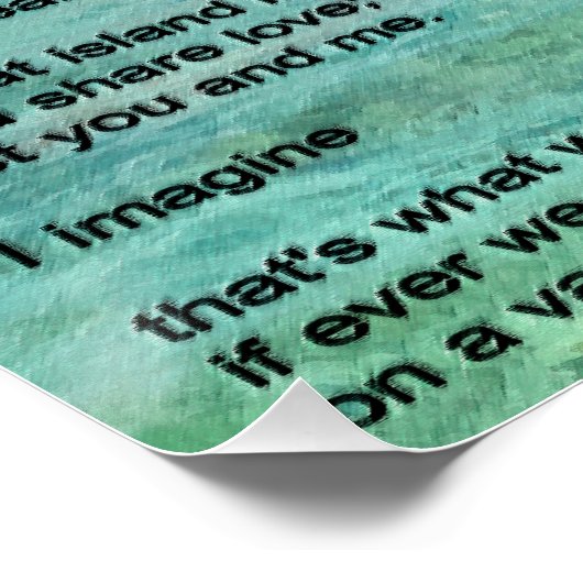 Vakantie voor twee gedicht poster (Hoek)