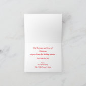 Vakantie voor twee katten feestdagen kaart (Binnen)