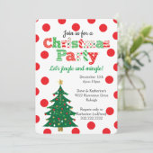 Vakantie voor uitnodiging van Merry Polka Dot Kers (Staand voorkant)