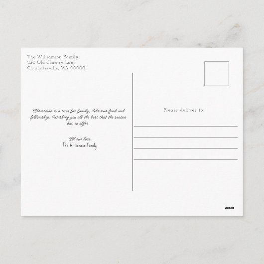 Vakantie voor  vrachtwagenvakantie met vrolijk ker feestdagenkaart (Achterkant)