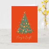 Vakantie voor vrolijk kerstfeest kaart (Gele Bloem)