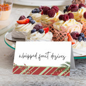 Vakantie vouwen voedsel, Drink of plaats kaarten Plaatskaartje