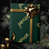 Vakantie vrede | Faux Gouden Folie Kalligrafie Gro Cadeaupapier