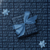 Vakantie vrede liefde hoop vreugde marine blauw Ke Cadeaupapier