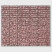 Vakantie vrede liefde hoop vreugde type kastanjebr cadeaupapier (Vlak)