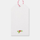 Vakantie VREDE LIEFDE VREUGDE Kerst Holly Feest Cadeaulabel (Achterkant)