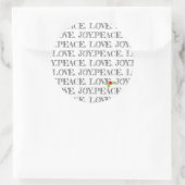 Vakantie Vrede Liefde Vreugde Kerstmis Holly Tekst Ronde Sticker (Tas)