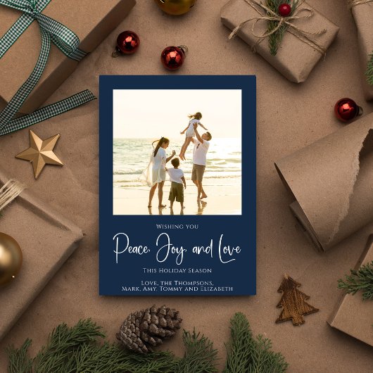 Vakantie Vrede Vreugde Liefde Elegante Sneeuwvlokk Feestdagenkaart