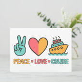 Vakantie vredesliefdescruise kaart (Staand voorkant)