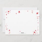 VAKANTIE VREUGDE FOTO modern eenvoudig rood sparkl Feestdagenkaart (Achterkant)