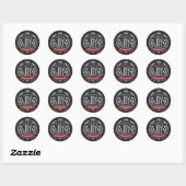 VAKANTIE VREUGDE RONDE CHALKBOARD STICKERS (Vel)