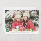 Vakantie vreugde vrolijk & helder fotokaartje bedankkaart (Voorkant)