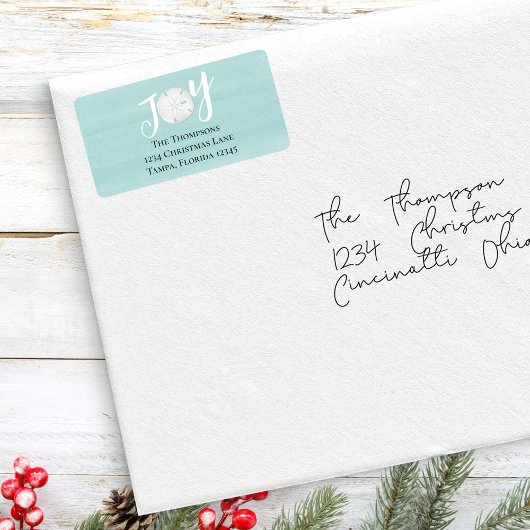 Vakantie Vreugde Waterverf Strand Tropische Zanddo Etiket