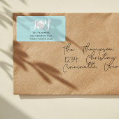 Vakantie Vreugde Waterverf Strand Tropische Zanddo Etiket