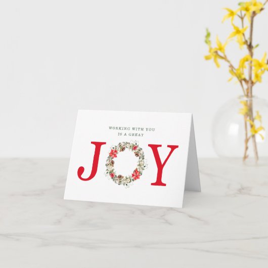 Vakantie vreugde werknemer of collega waardering kaart (Gele Bloem)