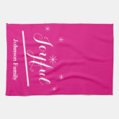 Vakantie Vreugdevolle keuken Gepersonaliseerde naa Theedoek (Horizontaal)