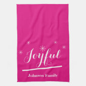 Vakantie Vreugdevolle keuken Gepersonaliseerde naa Theedoek (Verticaal)