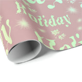 vakantie, vrije tijd, glanzend, metaal, geschrifte cadeaupapier (Rol Hoek)