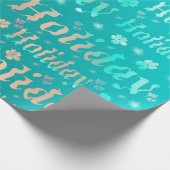 vakantie, vrije tijd, glanzend, metaal, geschrifte cadeaupapier (Hoek)