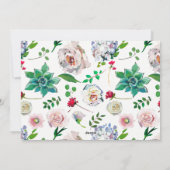 Vakantie Vrolijk en helder Kerst Bloemen Foto Feestdagenkaart (Achterkant)