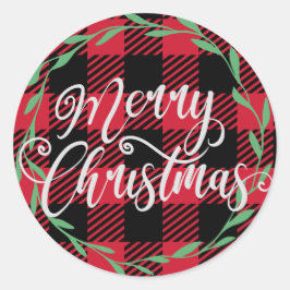 Vakantie Vrolijk Kerst Rond Sticker Pack