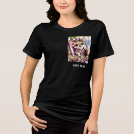 Vakantie vrouwelijke Chihuahua Strand Ontspanning  Tri-Blend Shirt