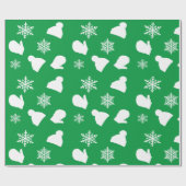 Vakantie wanten en kerst Petten inpakpapier (Vlak)