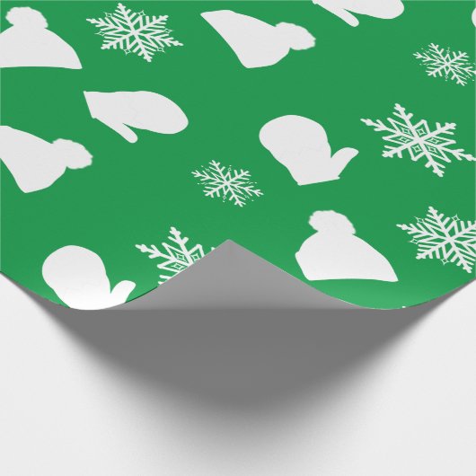 Vakantie wanten en kerst Petten inpakpapier (Hoek)